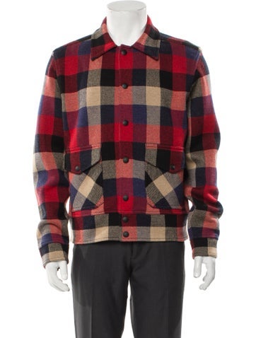 RRL & Co. Outerwear Wool Plaid Print Trucker Jacket M