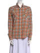 RRL & Co. Plaid Print Long Sleeve Button-Up Top