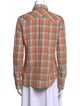 RRL & Co. Plaid Print Long Sleeve Button-Up Top