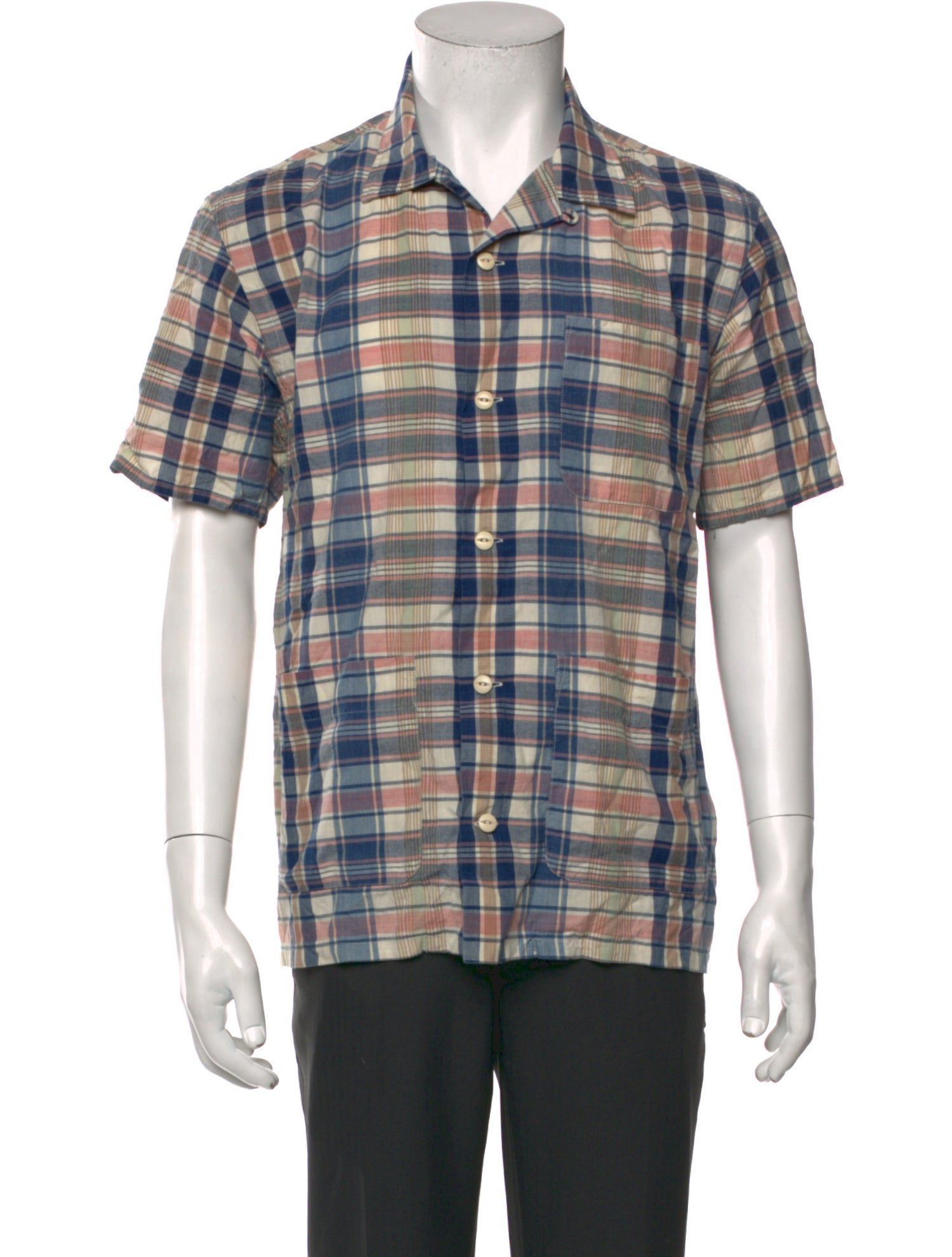 RRL & Co. Plaid Print Short Sleeve Shirt
