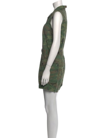 RRL & Co. Camouflage Print V-Neck Romper