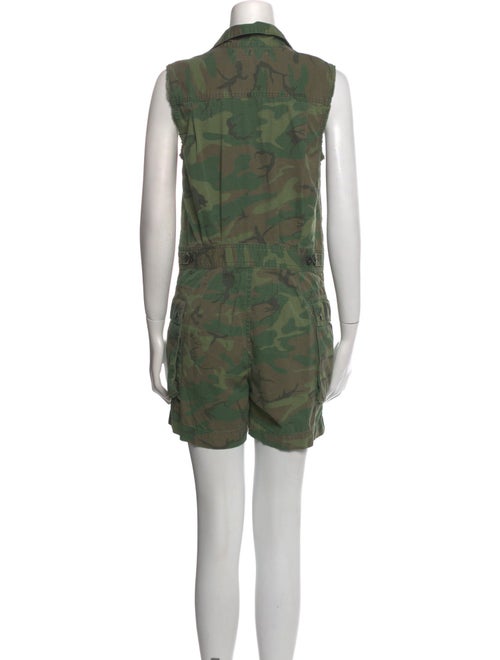 RRL & Co. Camouflage Print V-Neck Romper