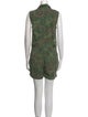RRL & Co. Camouflage Print V-Neck Romper