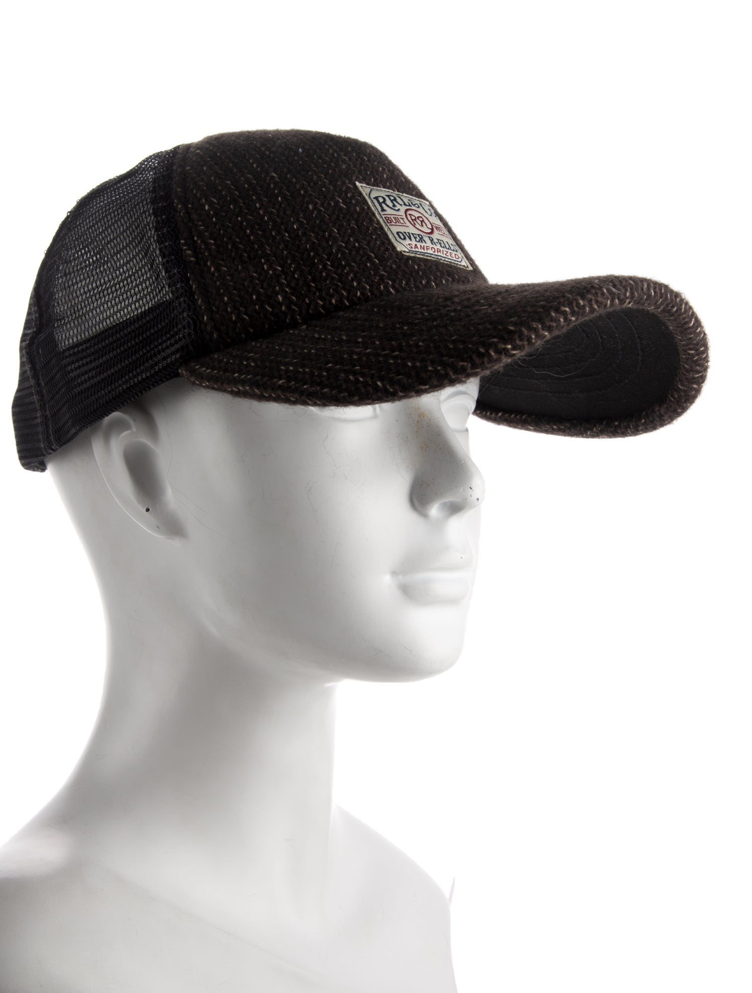 RRL & Co. brown pattern print knitted baseball cap