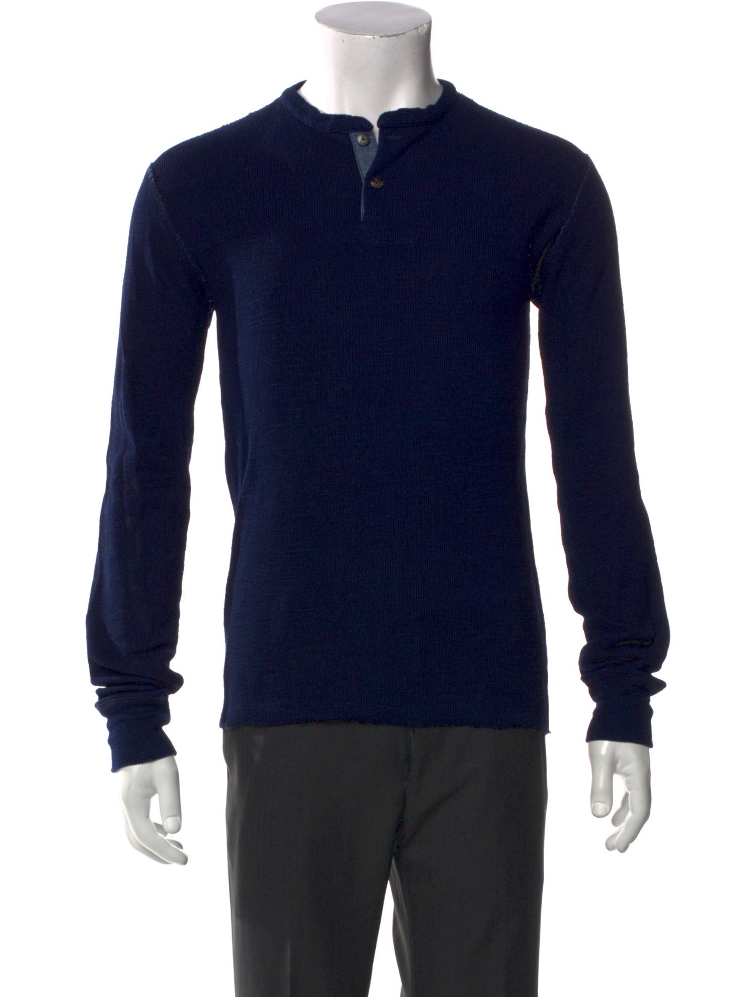RRL & Co. Crew Neck Long Sleeve Polo Sweater
