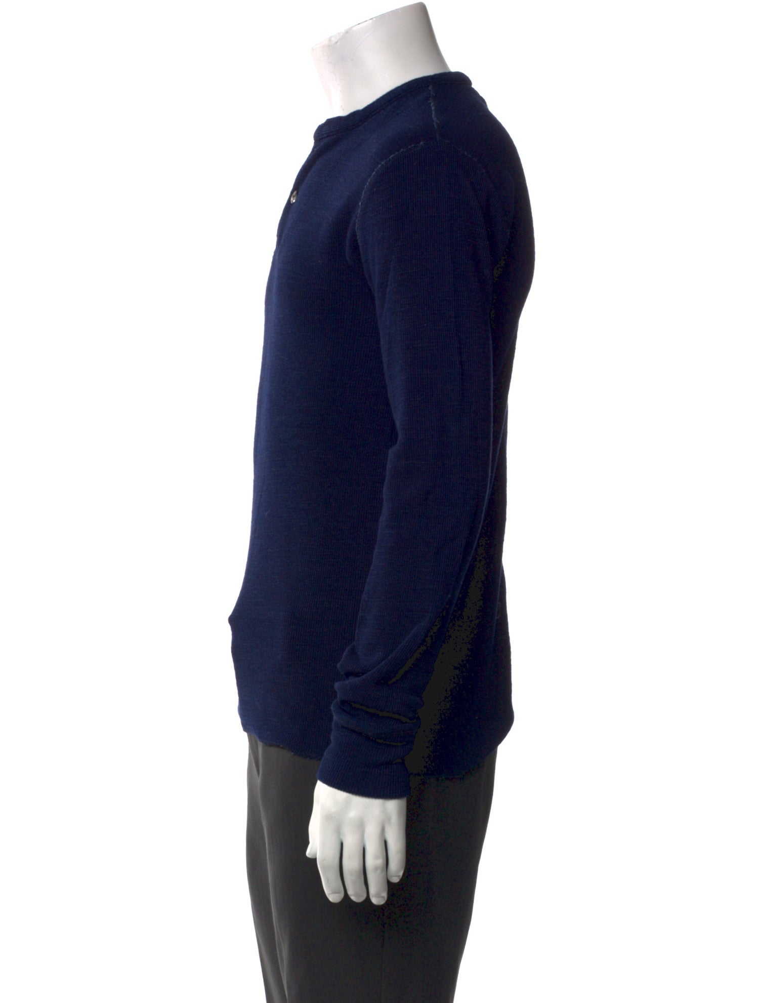 RRL & Co. Crew Neck Long Sleeve Polo Sweater