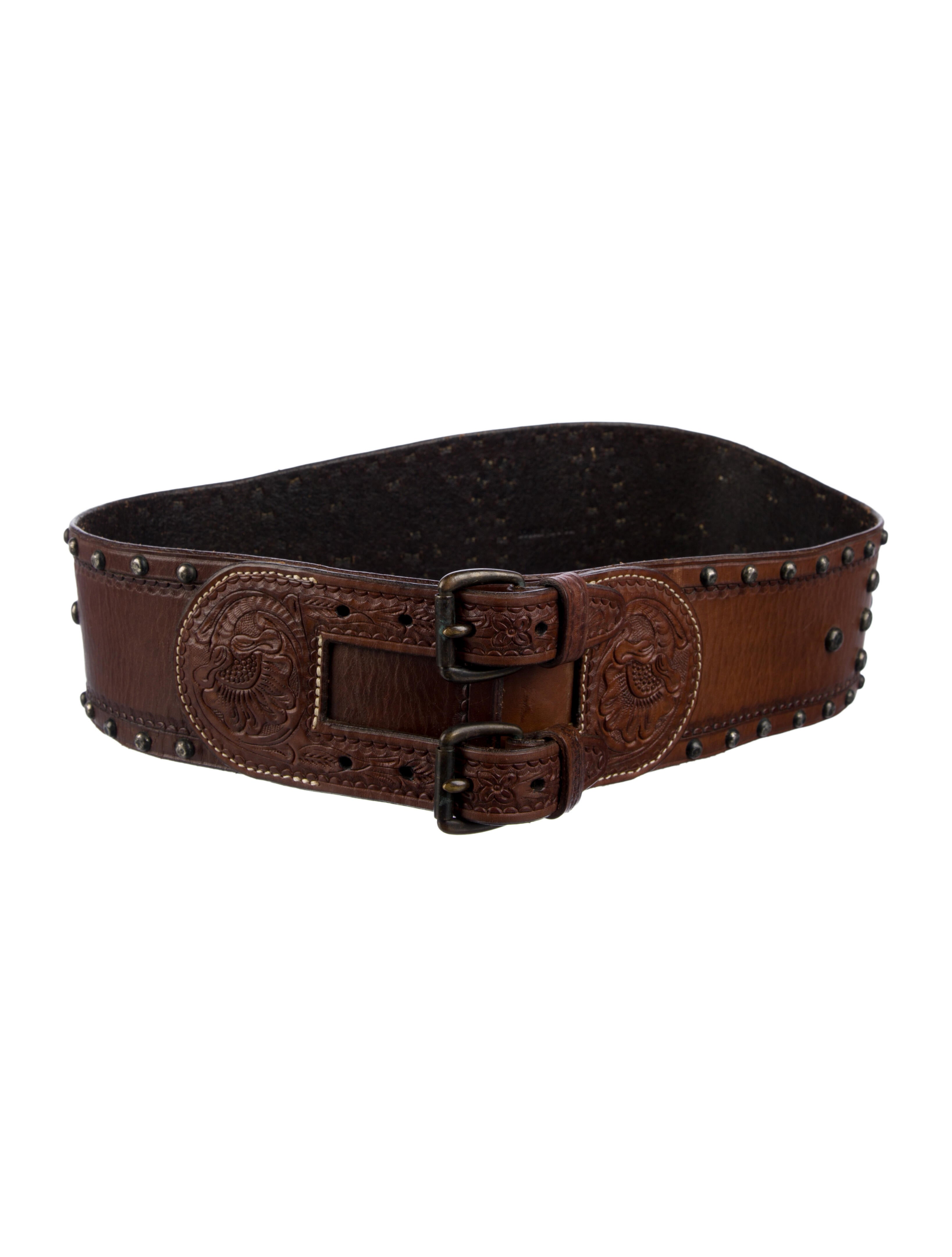 RRL & Co. Wide Leather Waist Belt