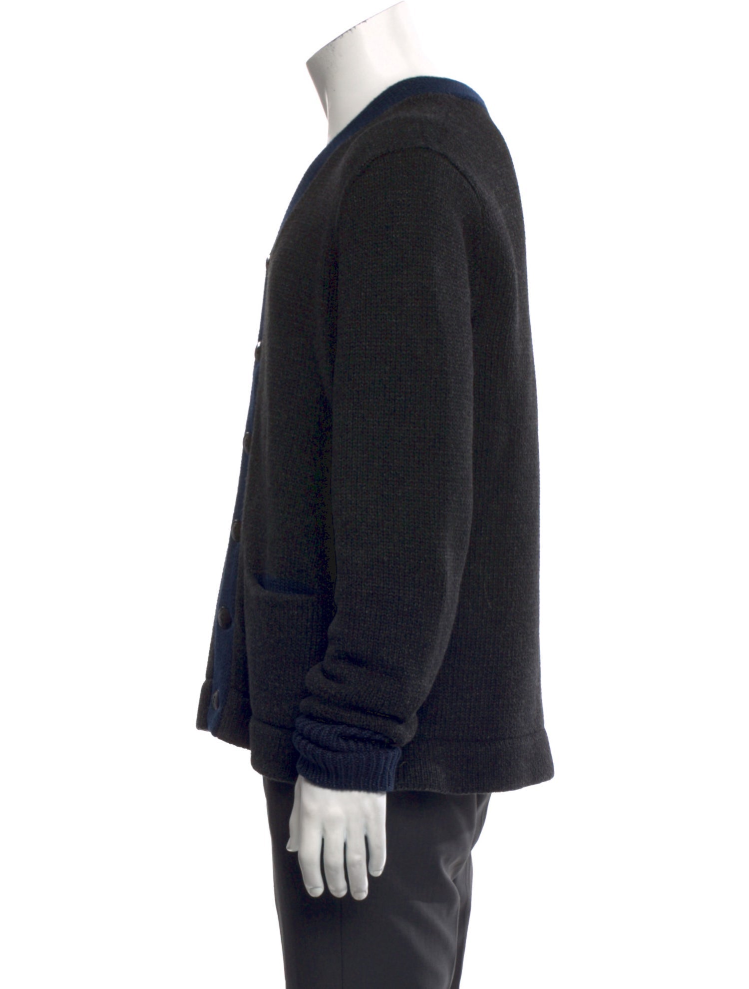 RRL & Co. Colorblock Pattern V-Neck Cardigan