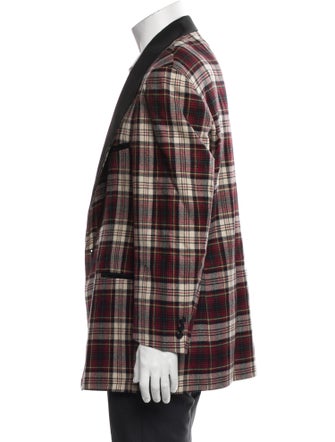RRL & Co. Wool Plaid Print Peacoat