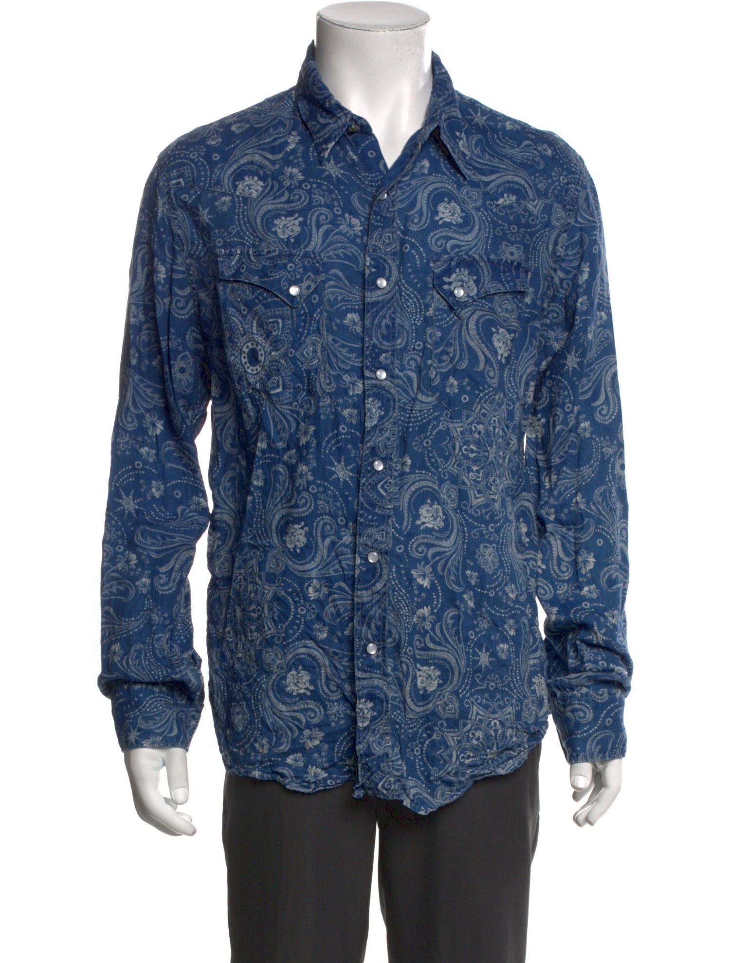 RRL & Co. Linen Floral Print Shirt