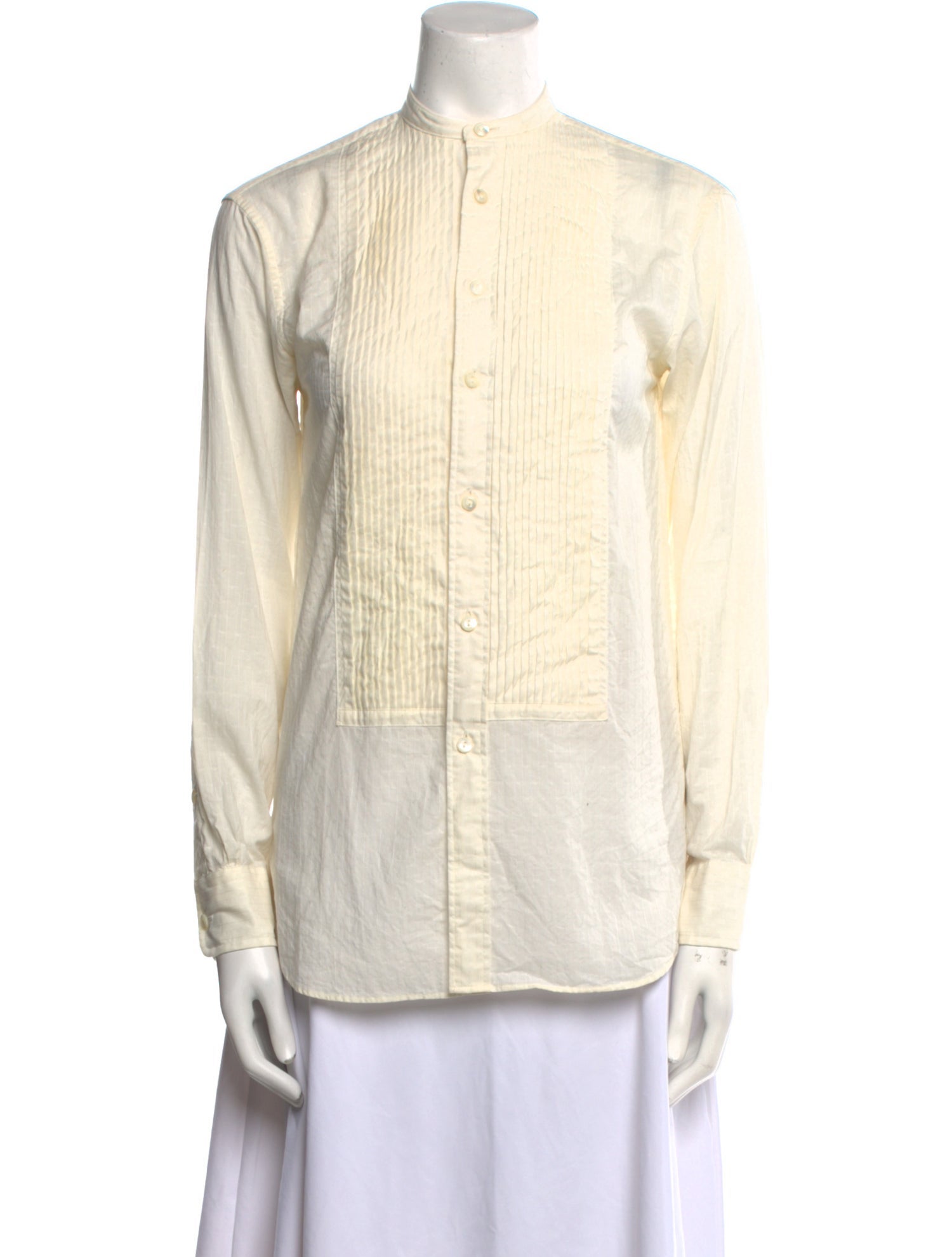 RRL & Co. Mock Neck Long Sleeve Button-Up Top
