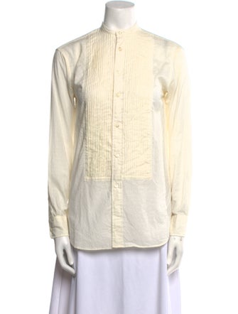 RRL & Co. Mock Neck Long Sleeve Button-Up Top