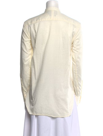 RRL & Co. Mock Neck Long Sleeve Button-Up Top