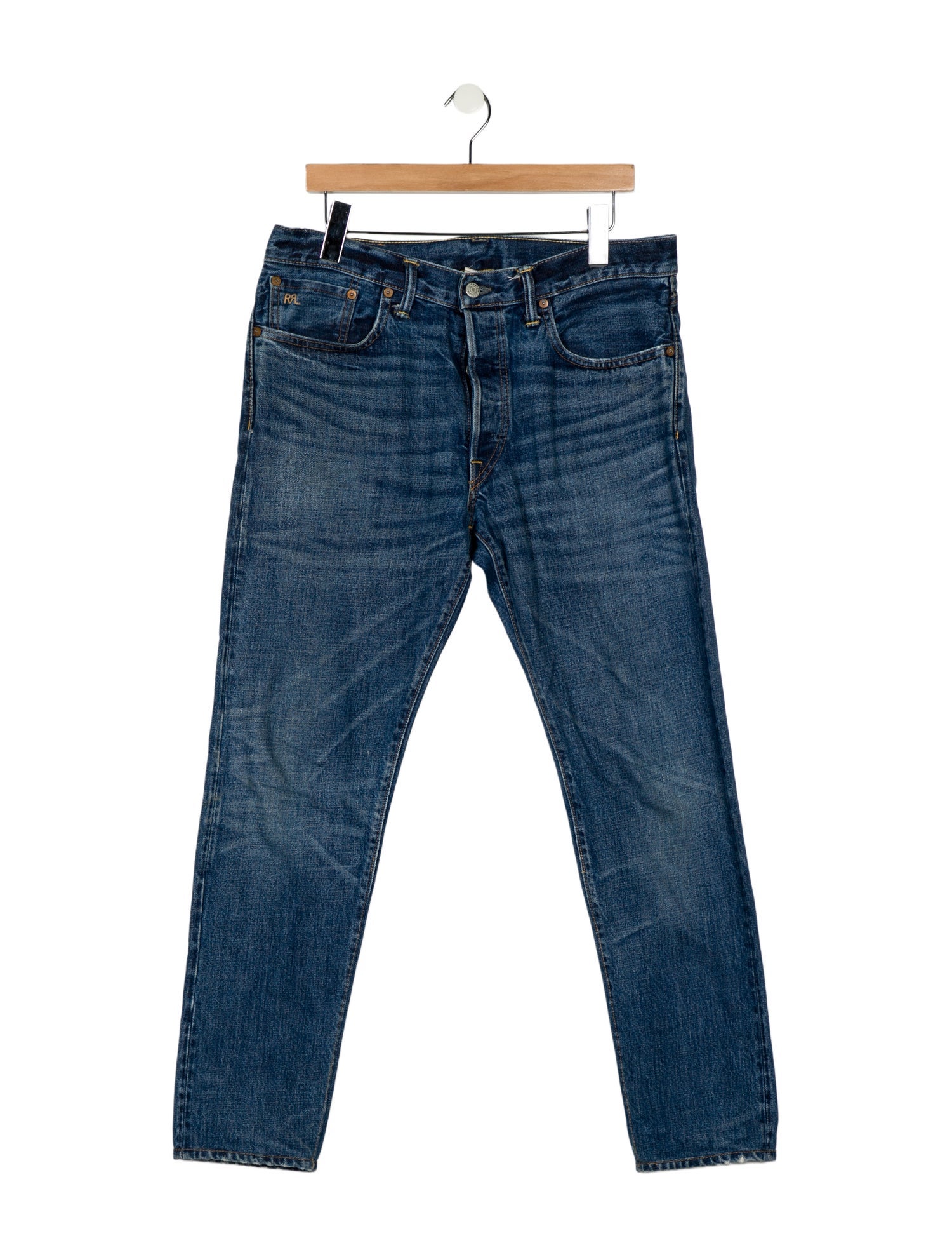 RRL & Co. High-Rise Straight Leg Jeans