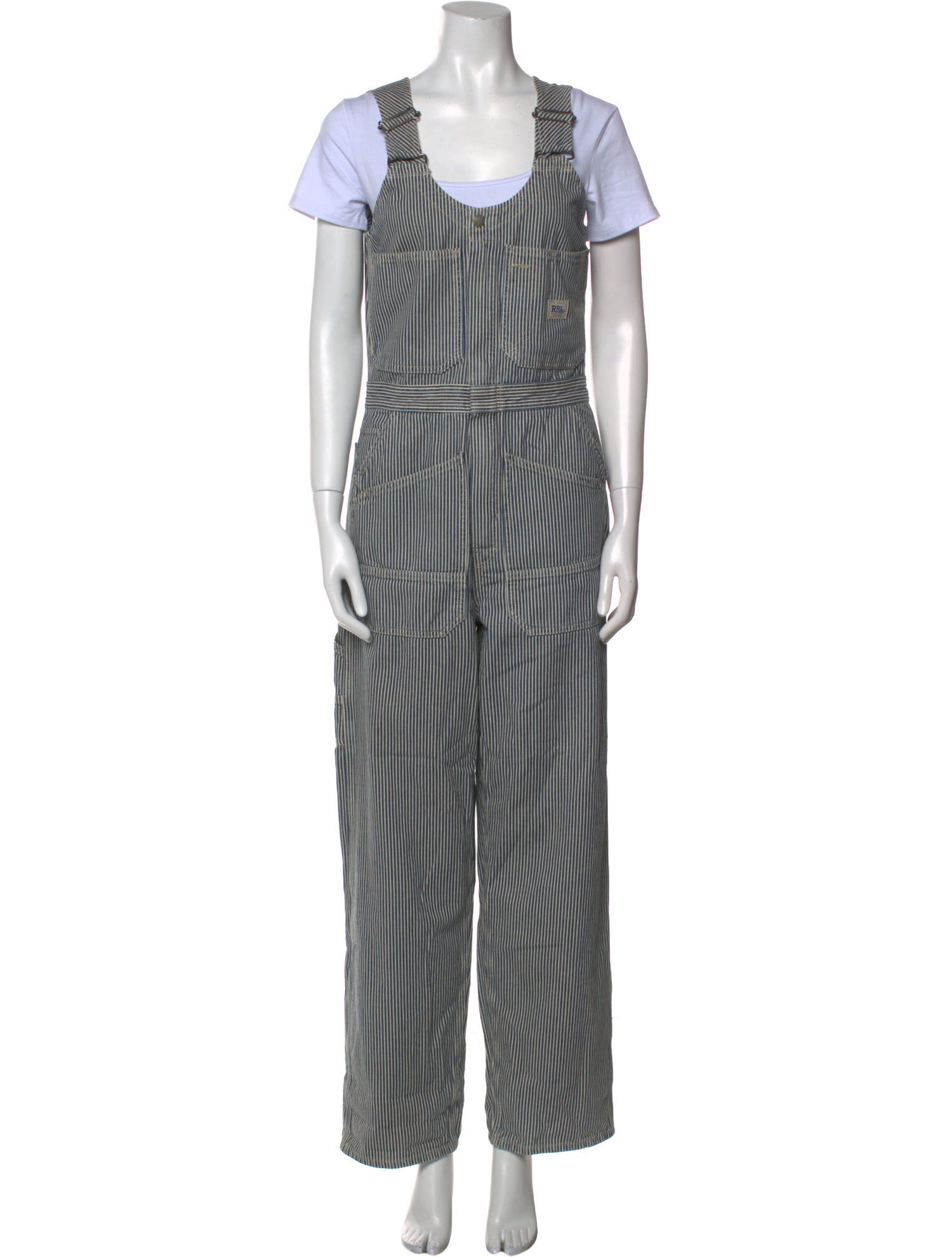 RRL & Co. Striped Scoop Neck Jumpsuit