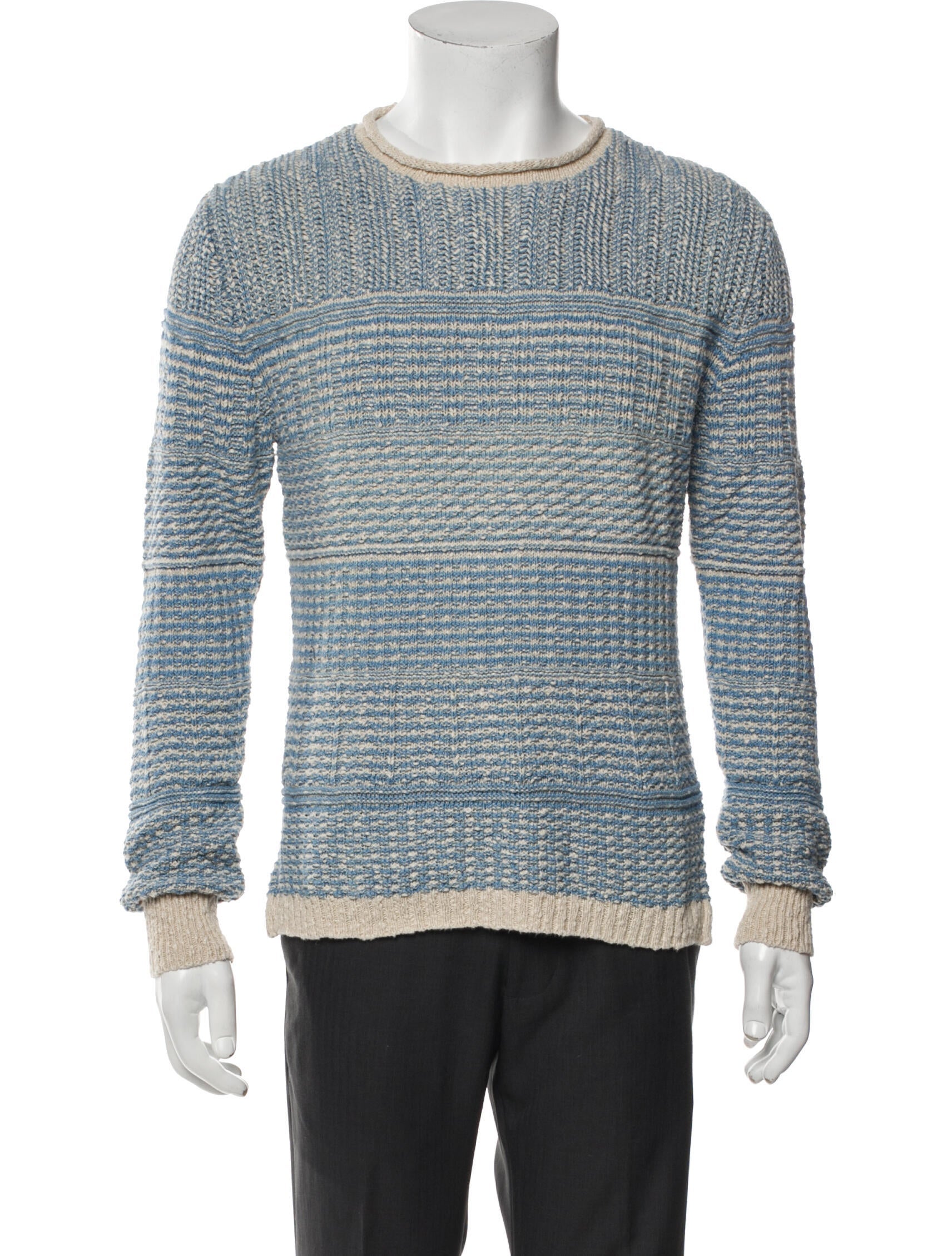 RRL & Co. Striped Crew Neck Pullover