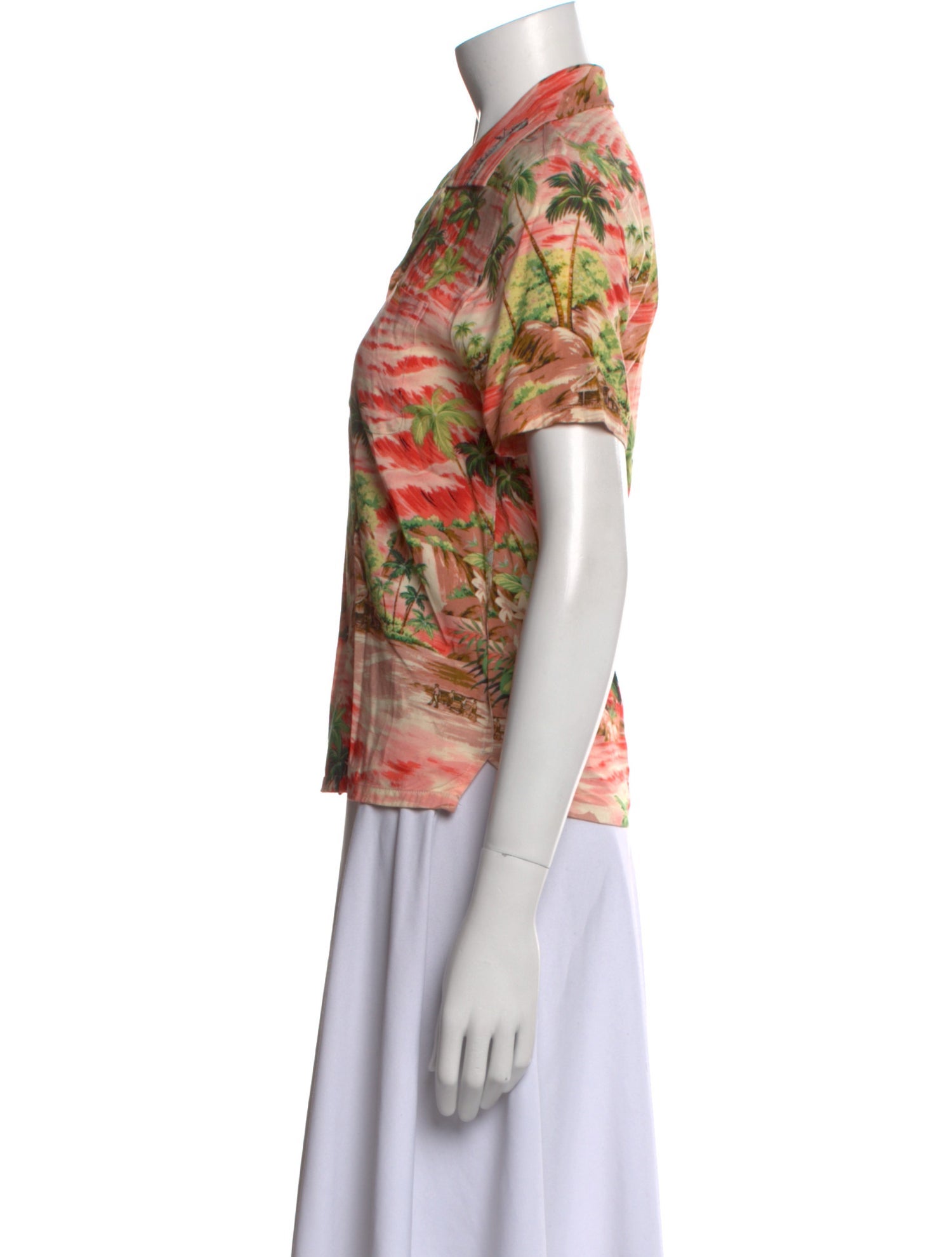 RRL & Co. Linen Floral Print Polo