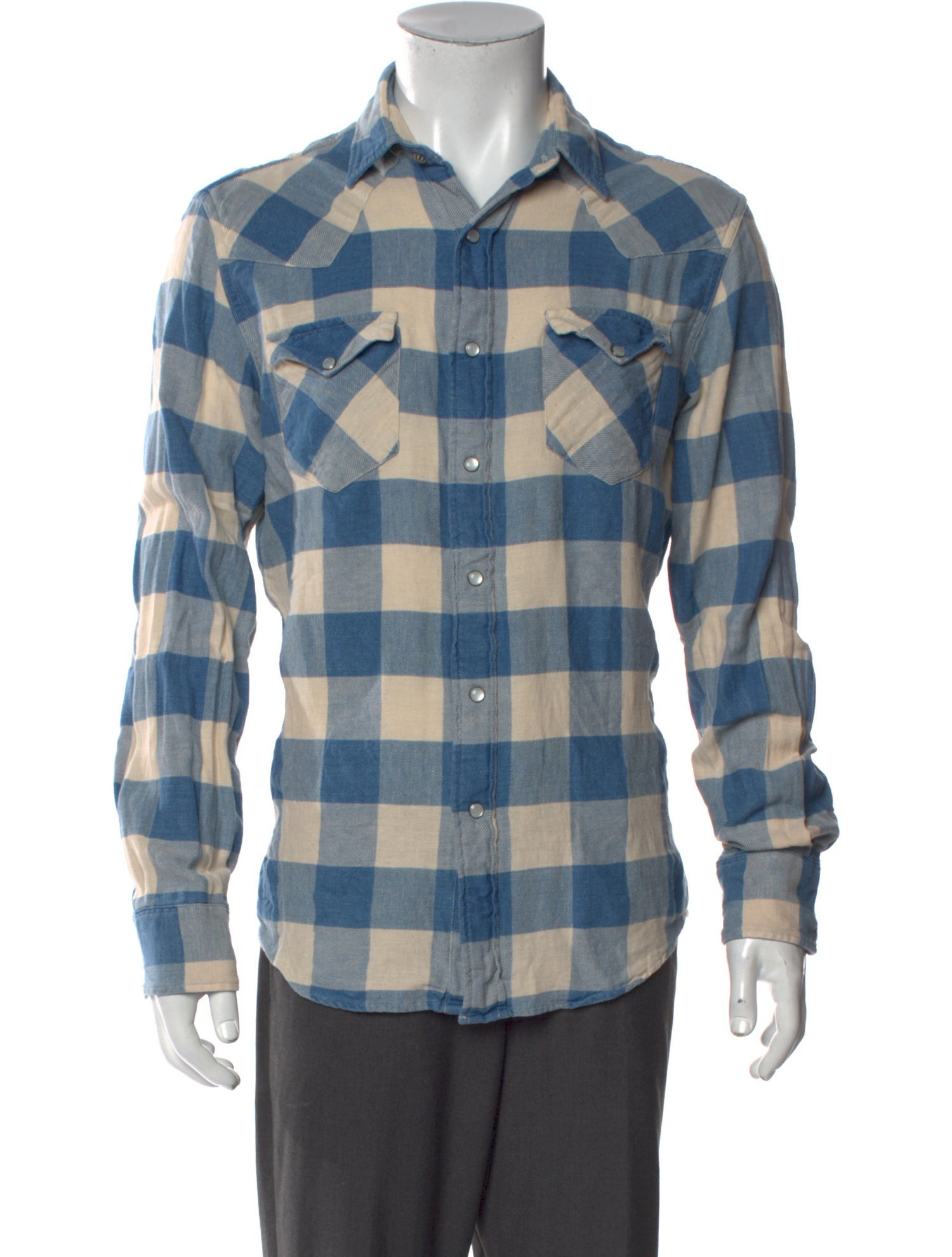 RRL & Co. Plaid Print Long Sleeve Shirt