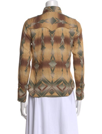 RRL & Co. Printed Long Sleeve Button-Up Top