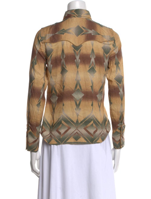 RRL & Co. Printed Long Sleeve Button-Up Top