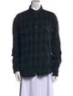 RRL & Co. Plaid Print Mock Neck Sweater