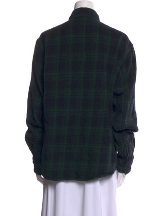 RRL & Co. Plaid Print Mock Neck Sweater
