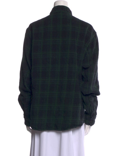 RRL & Co. Plaid Print Mock Neck Sweater