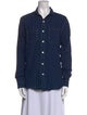 RRL & Co. Polka Dot Print Long Sleeve Button-Up Top
