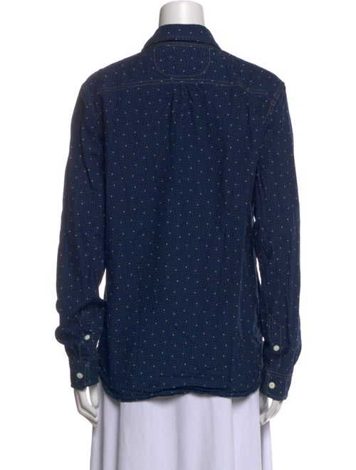 RRL & Co. Polka Dot Print Long Sleeve Button-Up Top