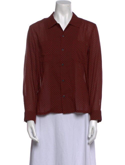 RRL & Co. Plaid Print Long Sleeve Button-Up Top