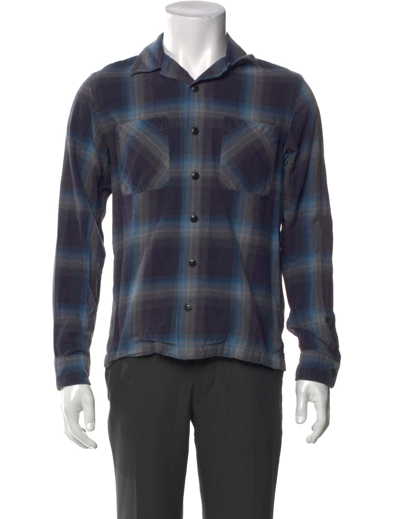 RRL & Co. Plaid Print Long Sleeve Shirt