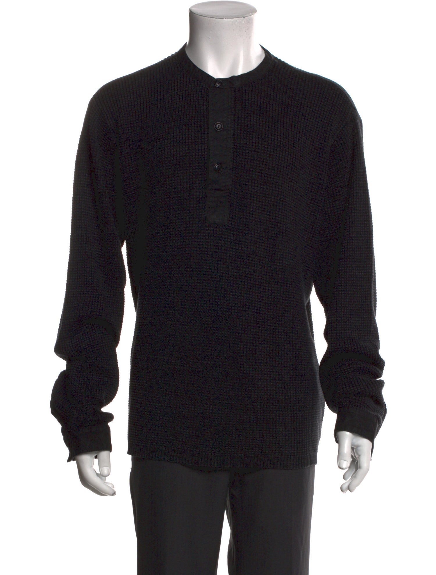 RRL & Co. Crew Neck Long Sleeve Polo Sweater