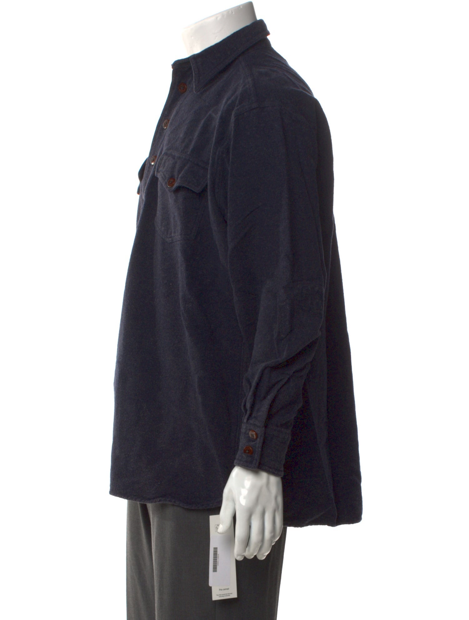 RRL & Co. Collar Long Sleeve Polo Shirt