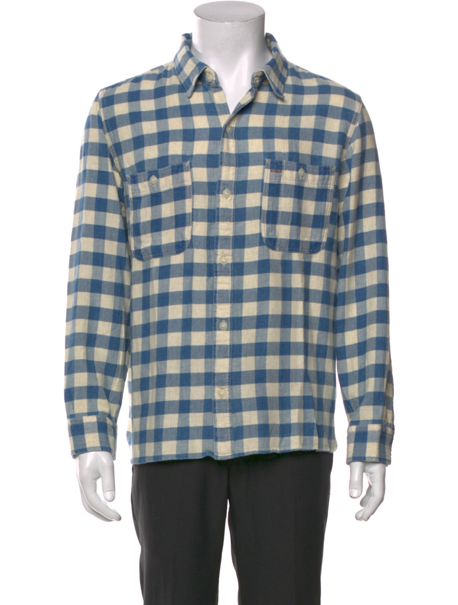 RRL & Co. Plaid Print Long Sleeve Shirt