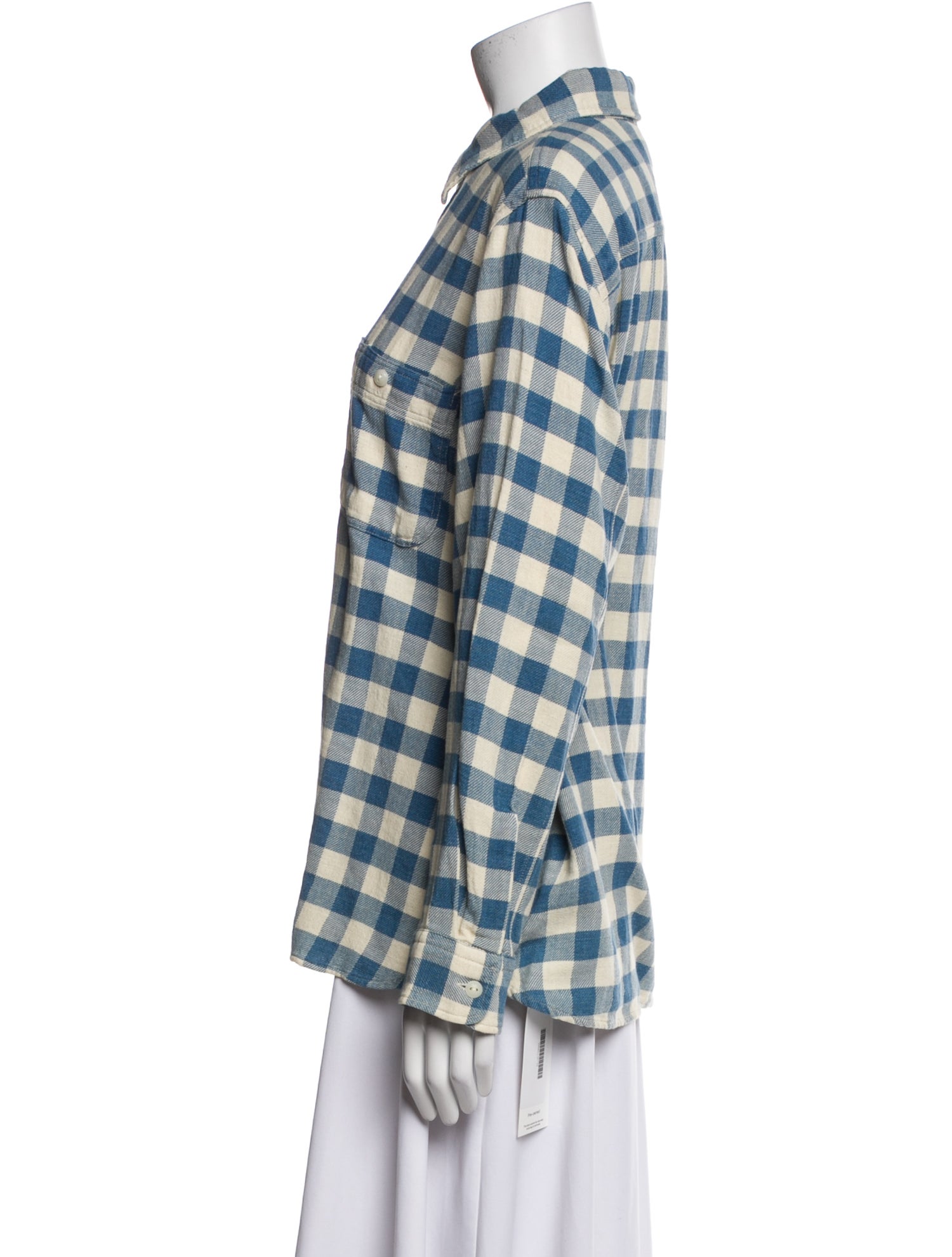 RRL & Co. Plaid Print Long Sleeve Button-Up Top