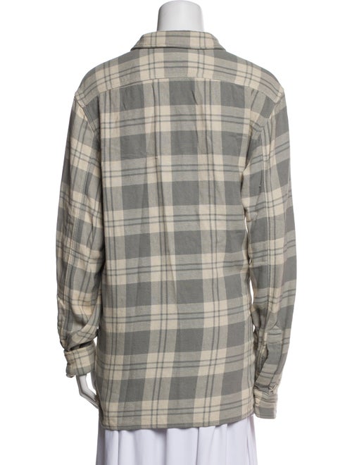 RRL & Co. Plaid Print Long Sleeve Button-Up Top