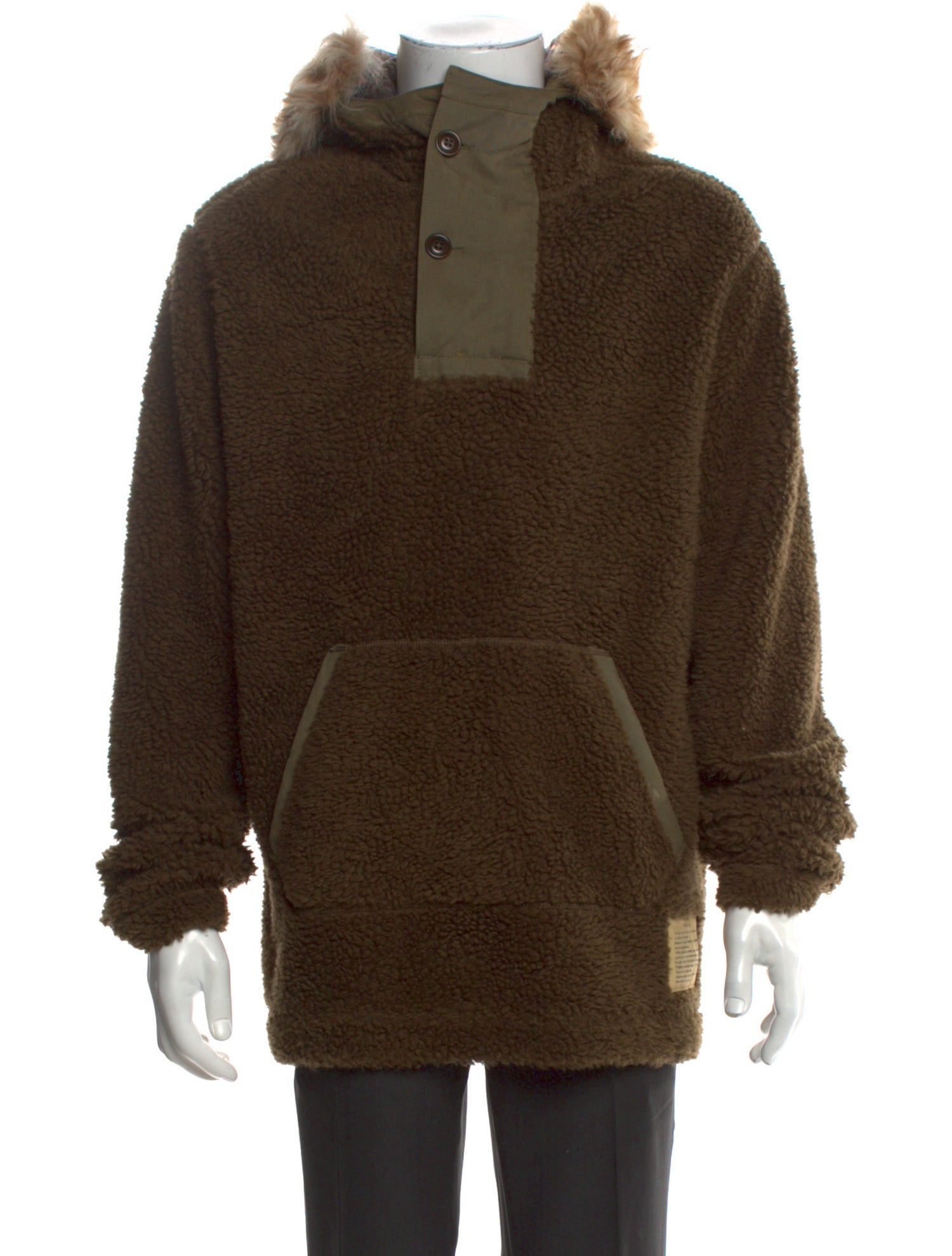 RRL & Co. Mock Neck Long Sleeve Hoodie