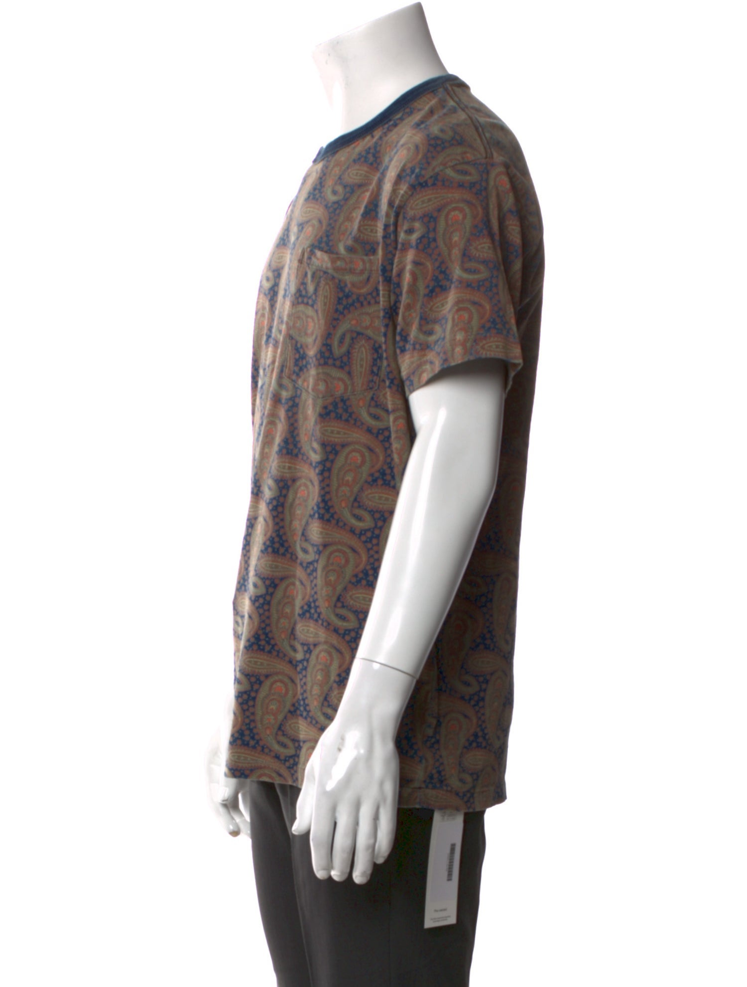 RRL & Co. Paisley Print Crew Neck T-Shirt