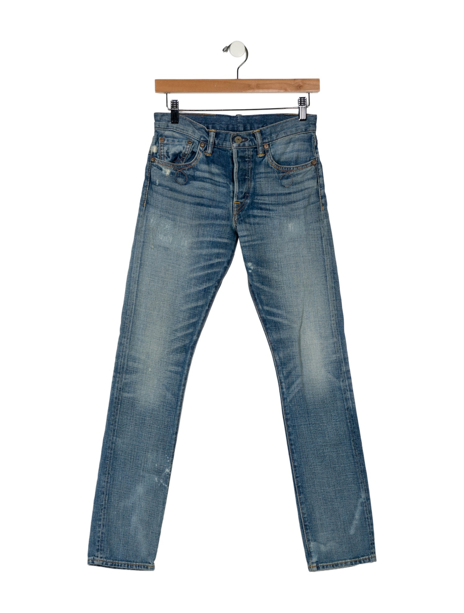 RRL & Co. High-Rise Skinny Leg Jeans