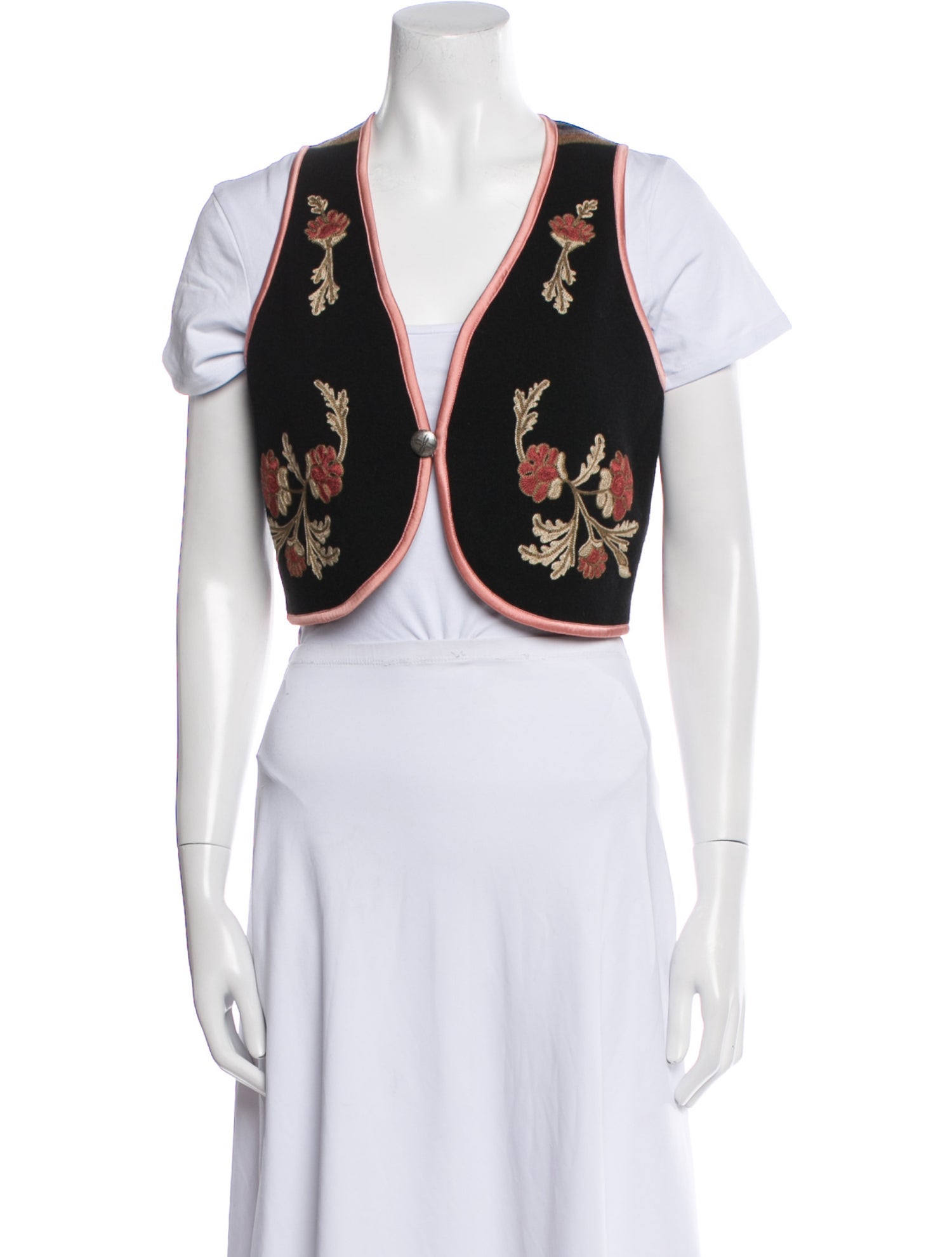 RRL & Co. Wool Floral Print Vest