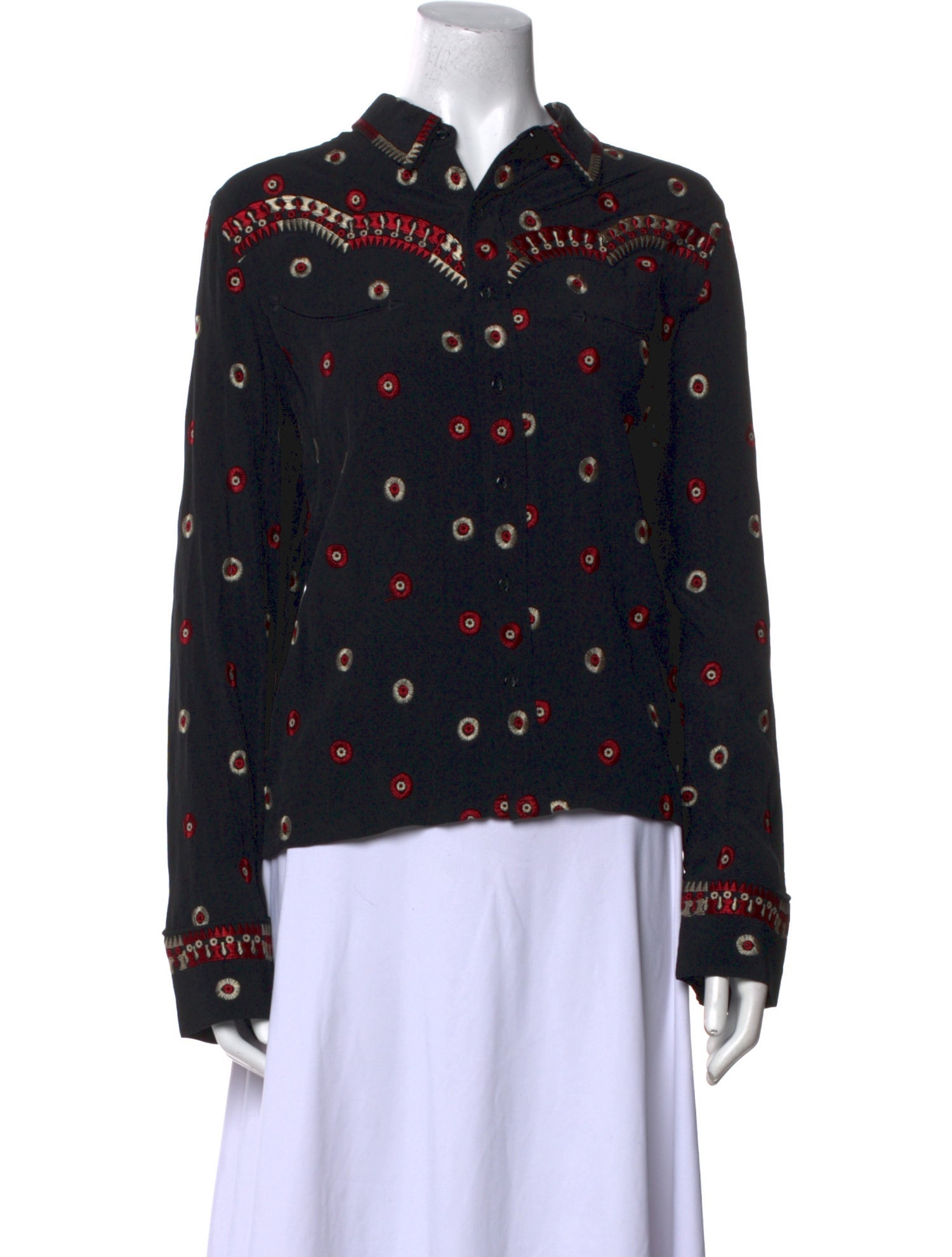 RRL & Co. Floral Print Long Sleeve Sweatshirt