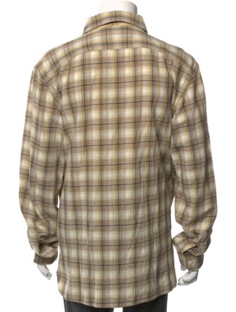 RRL & Co. Plaid Print Long Sleeve Western Shirt