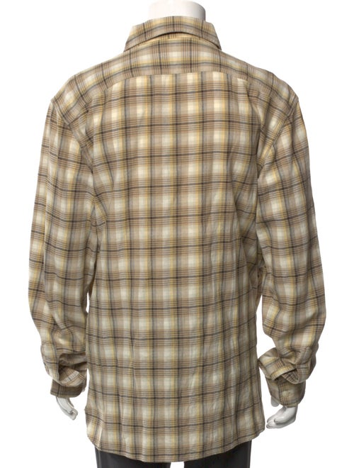 RRL & Co. Plaid Print Long Sleeve Western Shirt