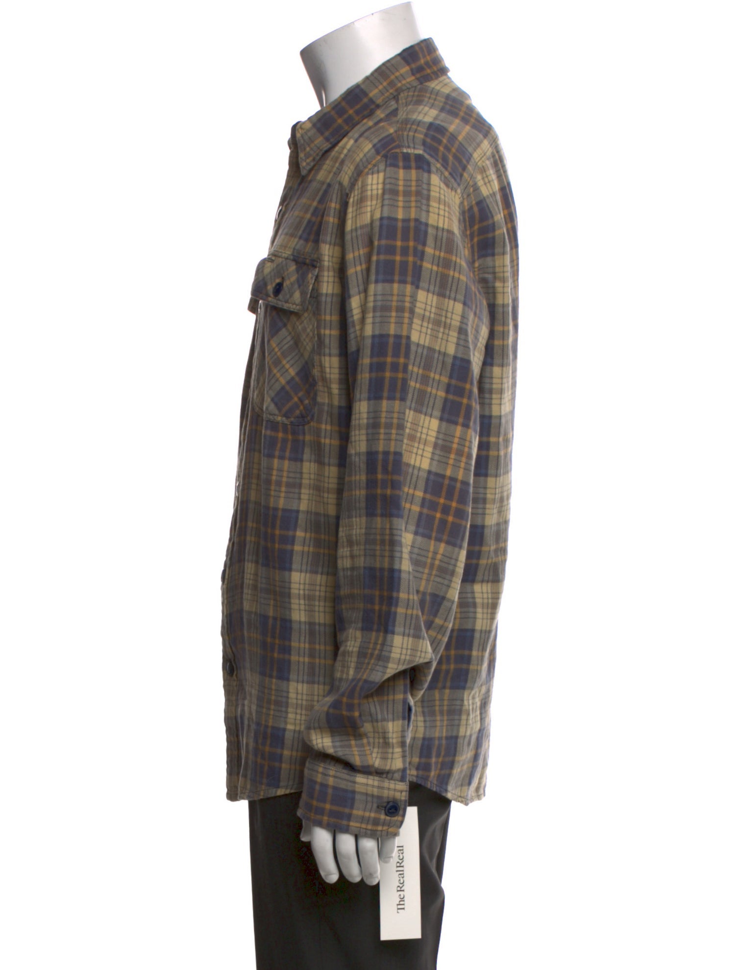 RRL & Co. Plaid Print Long Sleeve Western Shirt