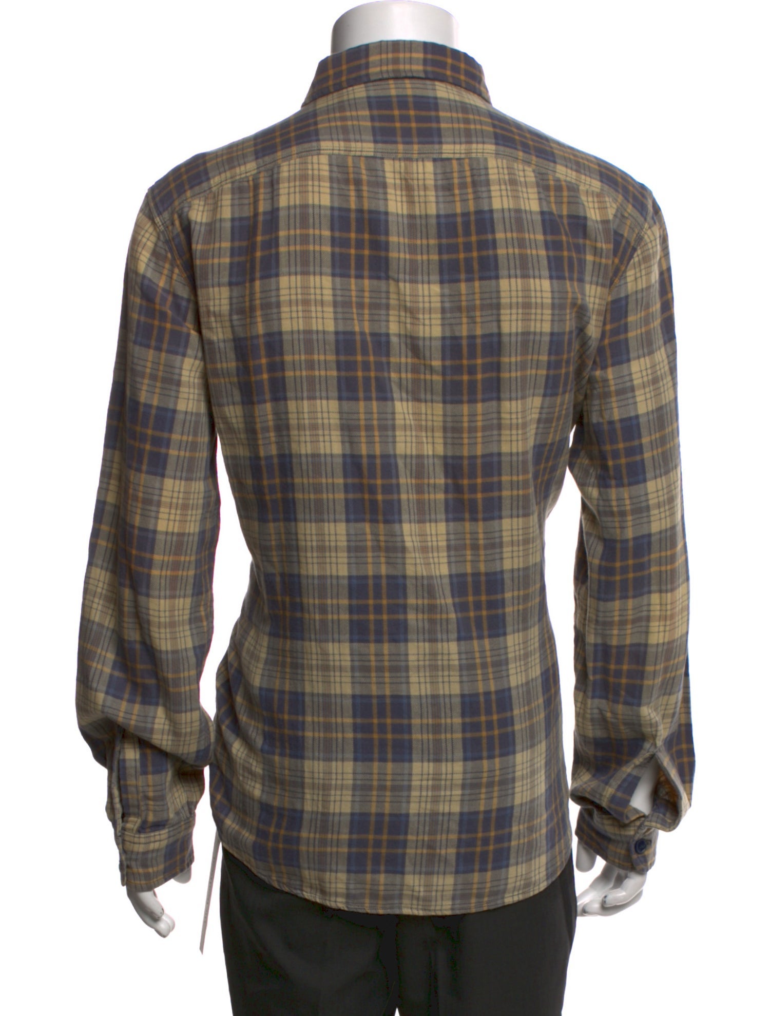 RRL & Co. Plaid Print Long Sleeve Western Shirt