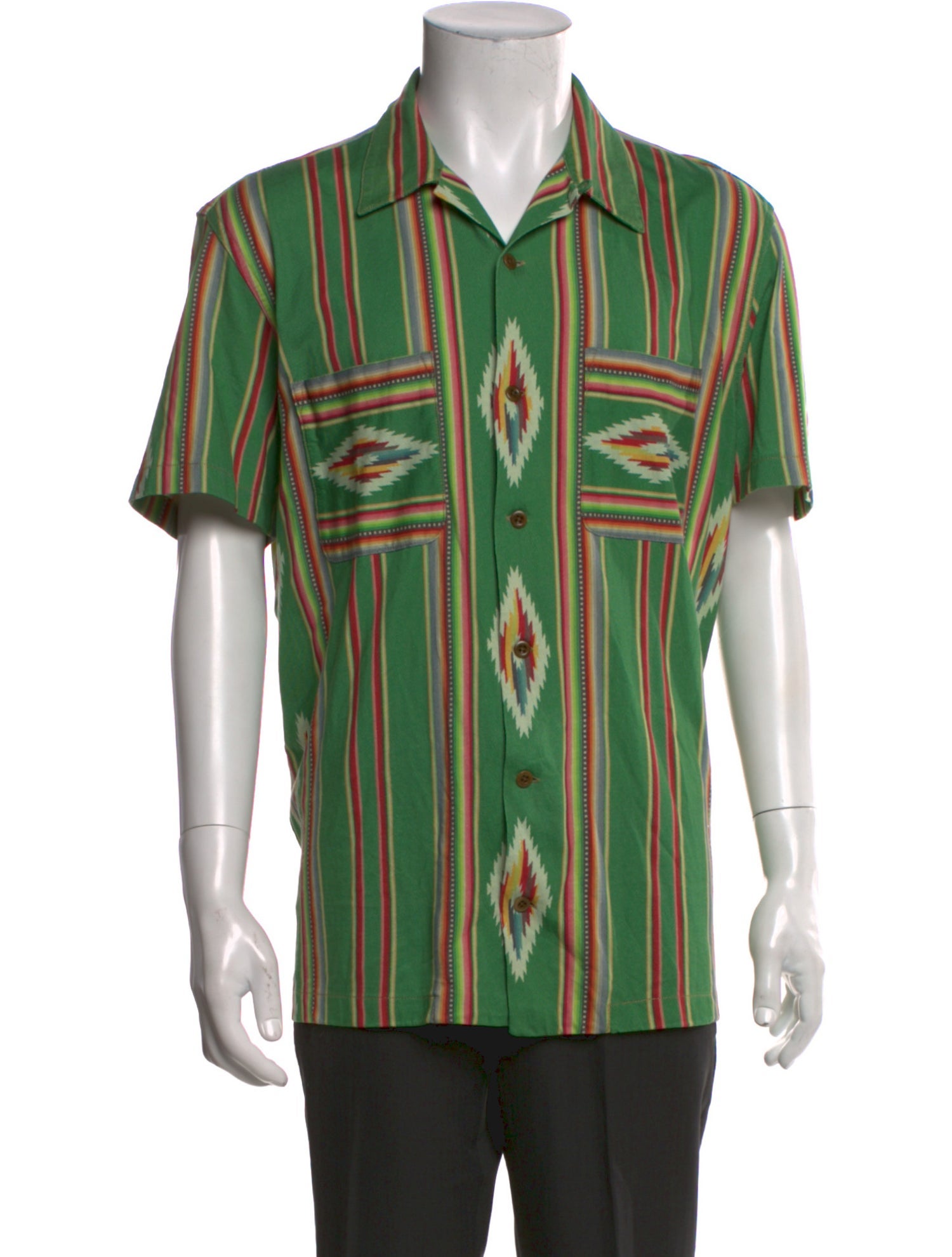 RRL & Co. Striped Short Sleeve Shirt