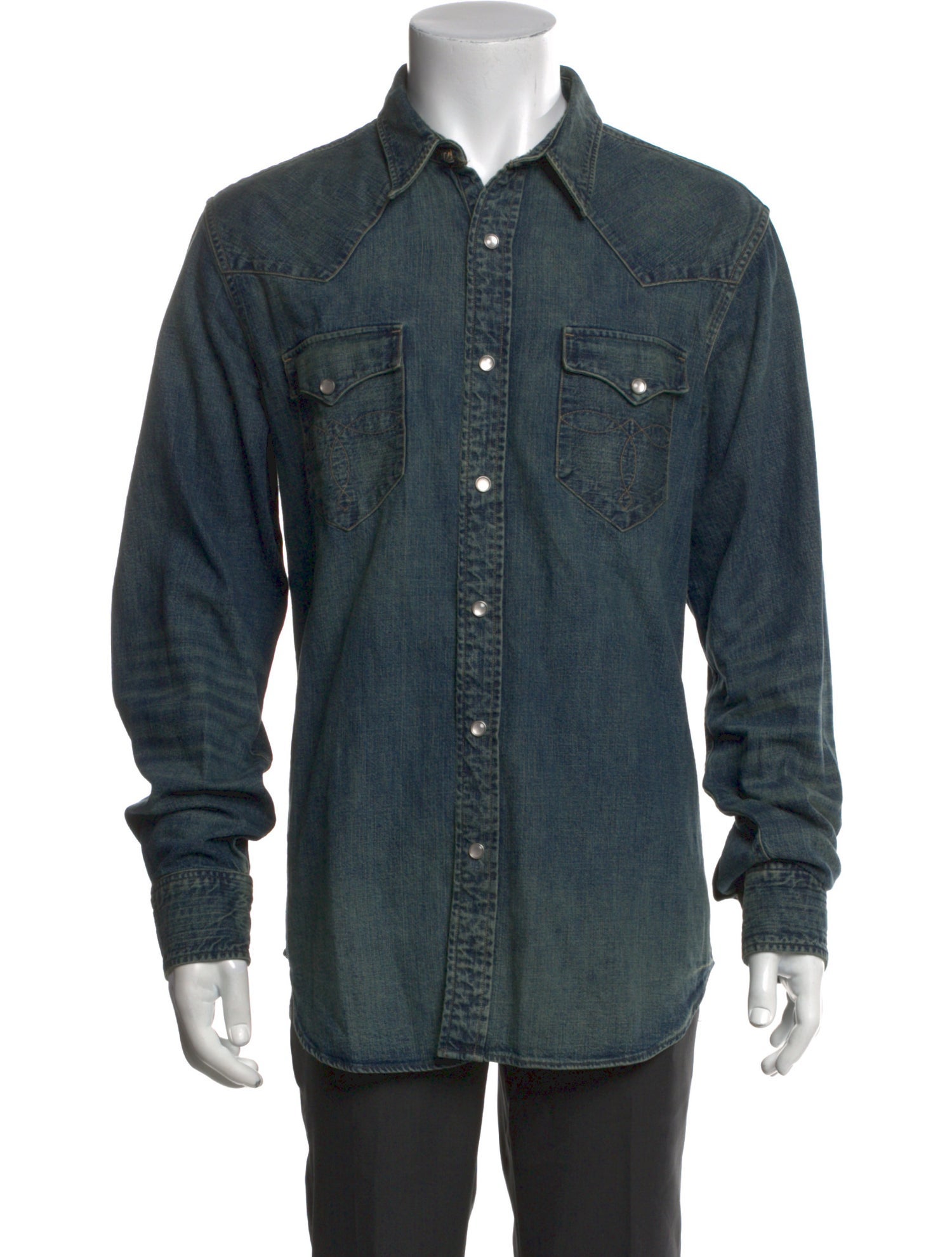 RRL & Co. Long Sleeve Denim Shirt