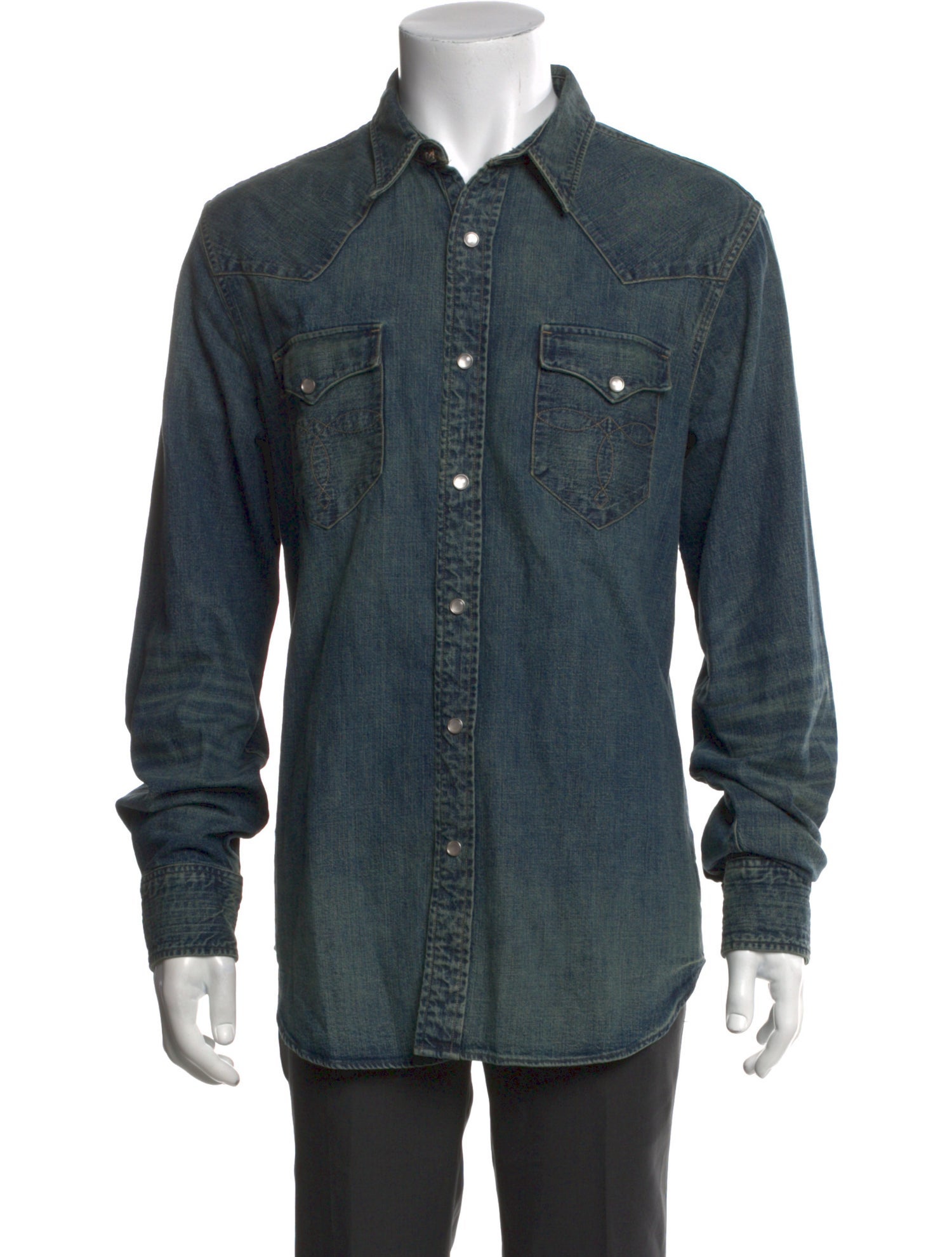 RRL & Co. Long Sleeve Denim Shirt