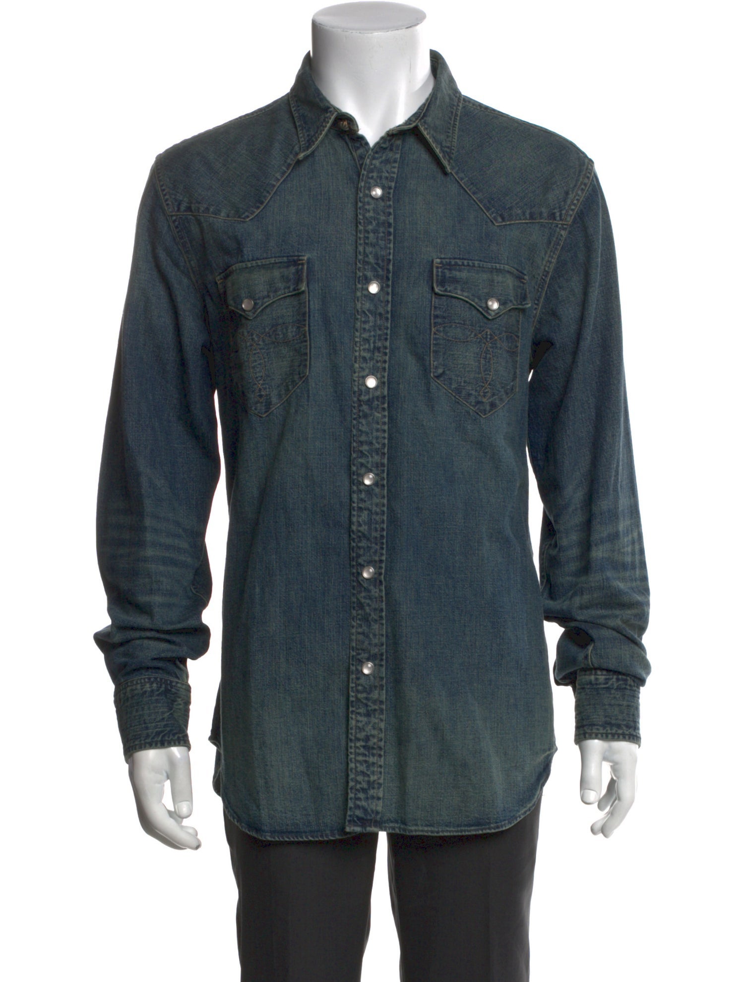 RRL & Co. Long Sleeve Denim Shirt