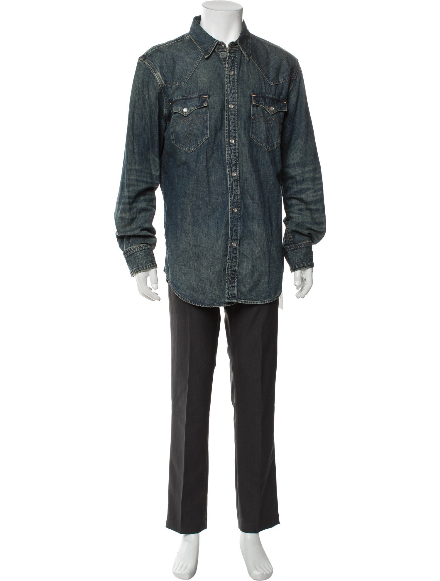 RRL & Co. Long Sleeve Denim Shirt